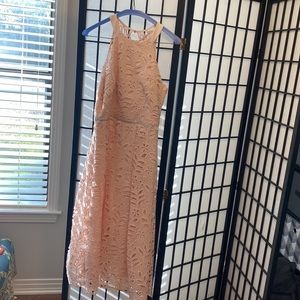 Antonio Melani peach cut out dress